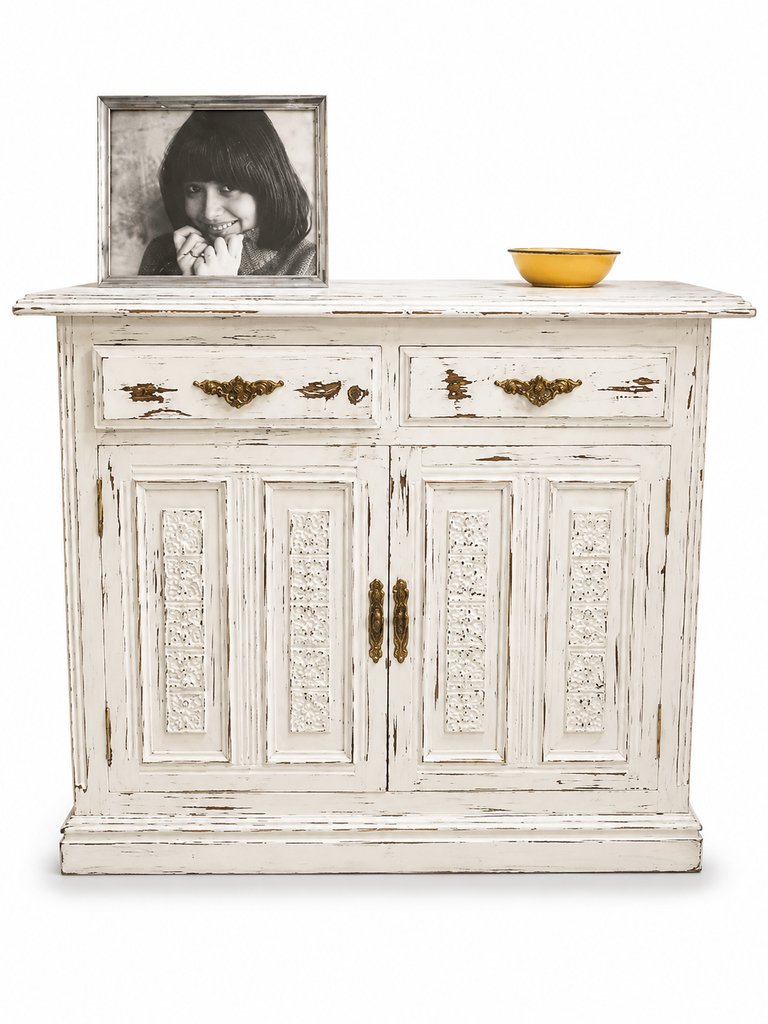 MUEBLE DE ENTRADA VINTAGE BLANCO 2